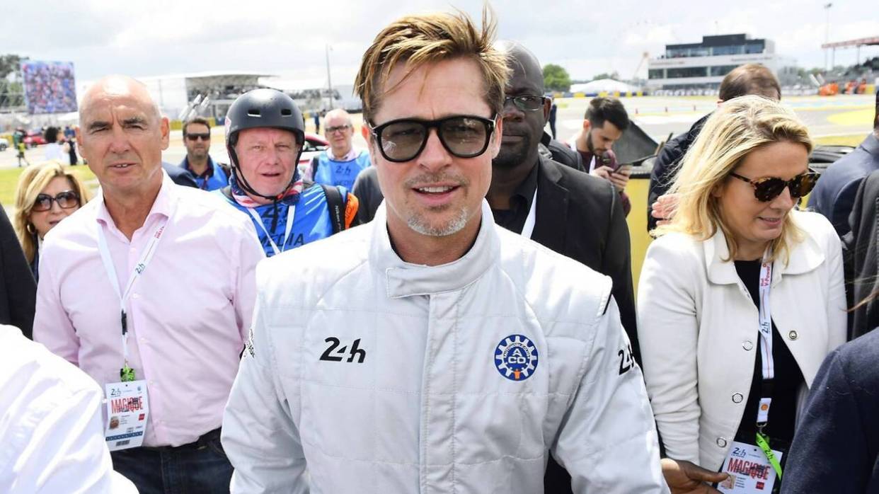 Photo de Brad Pitt participant aux 24 Heures du Mans